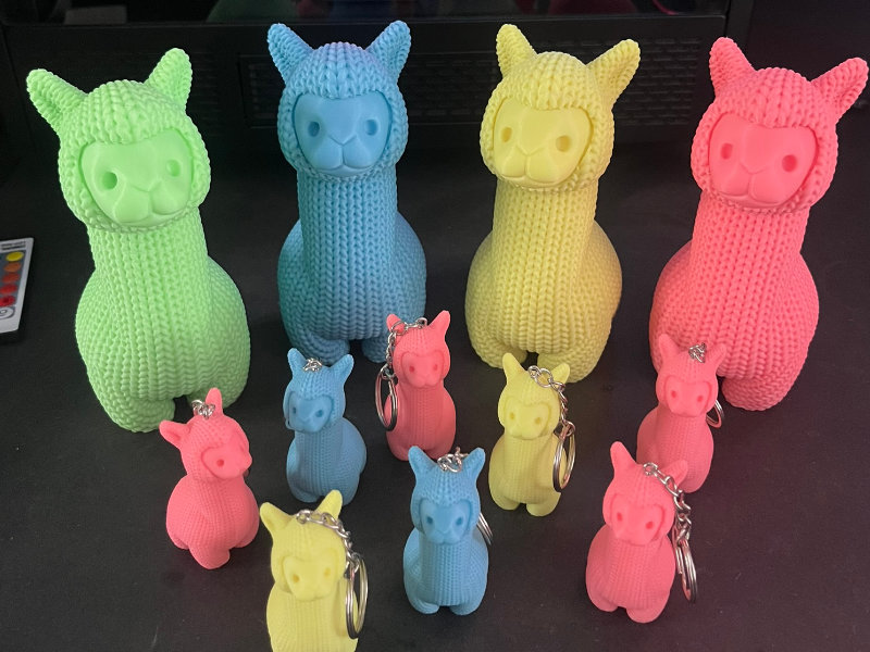 Impression 3D de lamas phosphorescents